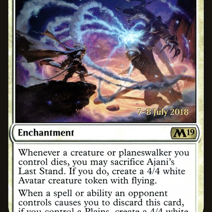 Ajani's Last Stand [Core Set 2019 Promos] Prerelease Foil