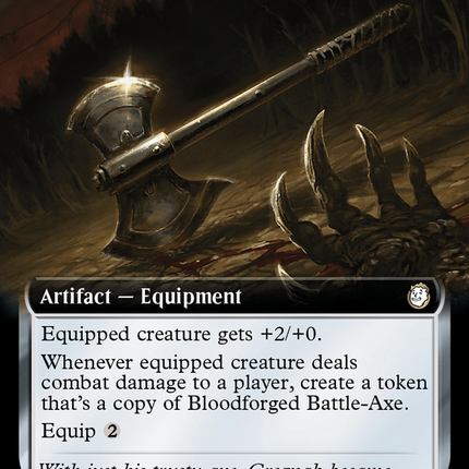 Bloodforged Battle-Axe (Extended Art) [Fallout] Surge Foil