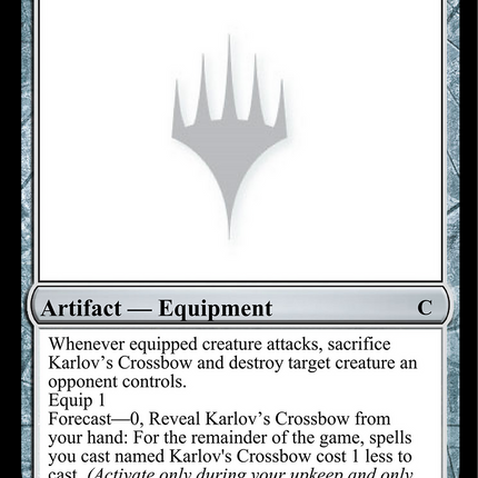 Karlov's Crossbow [Unknown Event]