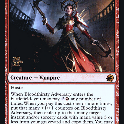 Bloodthirsty Adversary [Innistrad: Midnight Hunt Promos] Prerelease Foil