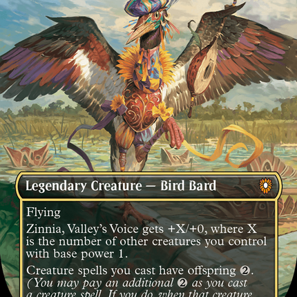 Zinnia, Valley's Voice (Borderless) [Bloomburrow Commander] Foil