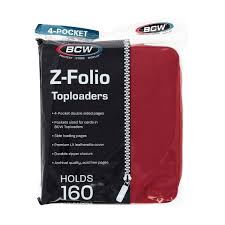 BCW 4-Pocket Toploader Z-folio - Red