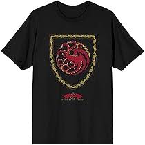 House Of The Dragons - Targaryen Crest Adult Black Tee