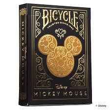 Disney Mickey Mouse inspired Black and Gold Playing Cards