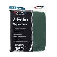 BCW 4-Pocket Toploader Z-folio - Green