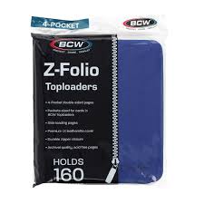 BCW 4-Pocket Toploader Z-folio - Blue