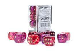 Chessex Red-Violet/Gold Translucent 16mm 12D6 Dice Tower