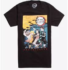 Demon Slayer - Group Shot Adult Black Tee