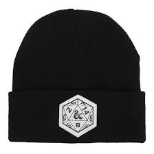 DUNGEONS AND DRAGONS - WOVEN LABEL BLACK BEANIE