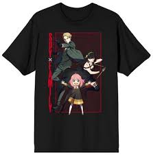 Loid Anya Yor - Action Short Sleeve On Black Tee