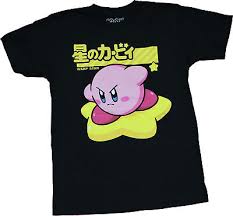 Kirby - Kanji Warpstar Adult Black Tee
