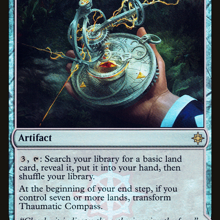 Thaumatic Compass // Spires of Orazca (compasslanddfc) [XLN Treasure Chest] Foil