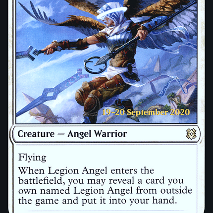 Legion Angel [Zendikar Rising Promos] Prerelease Foil