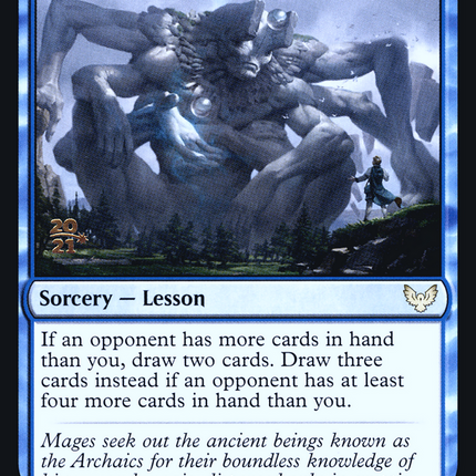 Teachings of the Archaics (lesson) [Strixhaven: School of Mages Promos] Prerelease Foil
