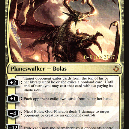 Nicol Bolas, God-Pharaoh [Hour of Devastation Promos] Prerelease Foil