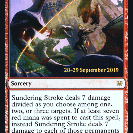 Sundering Stroke [Throne of Eldraine Promos] Prerelease Foil