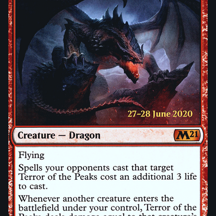 Terror of the Peaks [Core Set 2021 Promos] Prerelease Foil
