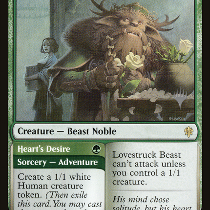 Lovestruck Beast // Heart's Desire [Throne of Eldraine Promos]