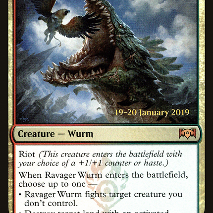 Ravager Wurm [Ravnica Allegiance Promos] Prerelease Foil