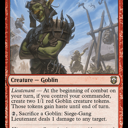 Siege-Gang Lieutenant [Modern Horizons 3 Commander] Foil