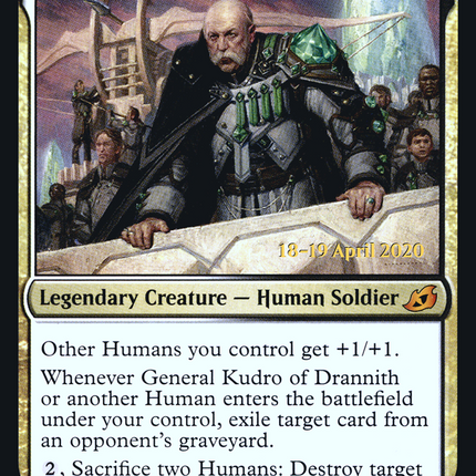 General Kudro of Drannith [Ikoria: Lair of Behemoths Promos] Prerelease Foil