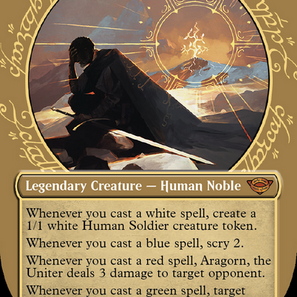 Aragorn, the Uniter (Showcase) (Borderless) [The Lord of the Rings: Tales of Middle-earth]