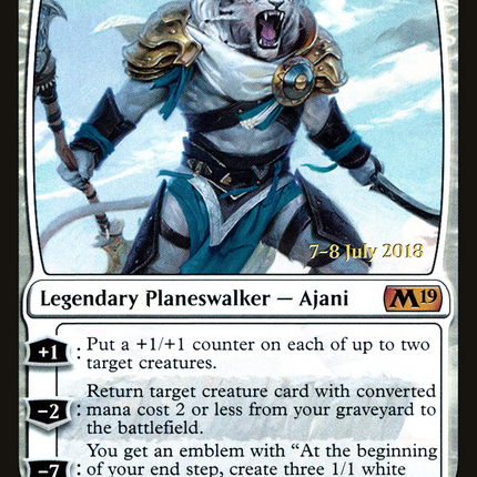 Ajani, Adversary of Tyrants [Core Set 2019 Promos] Prerelease Foil