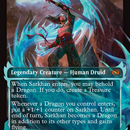 Sarkhan, Dragon Ascendant (Showcase) (Borderless) [Tarkir: Dragonstorm] Foil