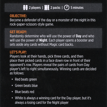 Day Vs. Night // Day vs. Night (cont'd) [Innistrad: Midnight Hunt Minigames]