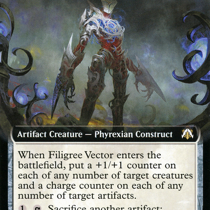 Filigree Vector (Extended Art) [March of the Machine Commander] Foil