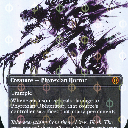 Phyrexian Obliterator (Showcase) (Borderless) [Phyrexia: All Will Be One] Step-and-Compleat Foil