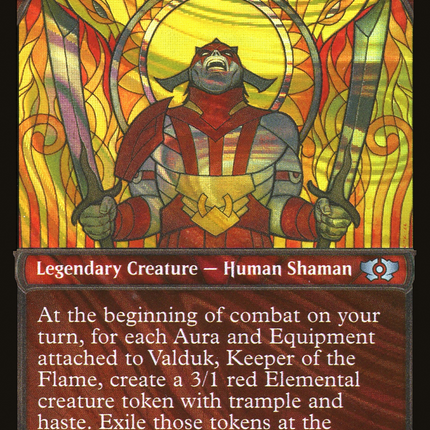 Valduk, Keeper of the Flame (Showcase) [Multiverse Legends] Halo Foil