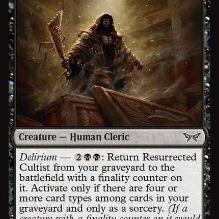 Resurrected Cultist [Duskmourn: House of Horror] Foil