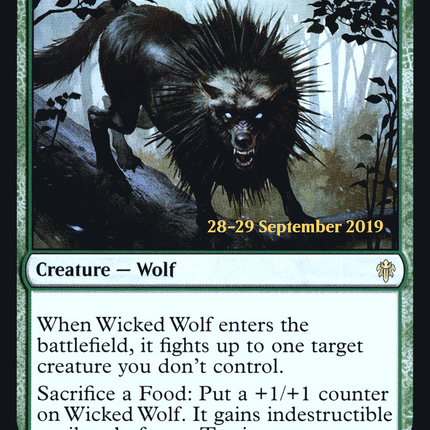 Wicked Wolf [Throne of Eldraine Promos] Prerelease Foil