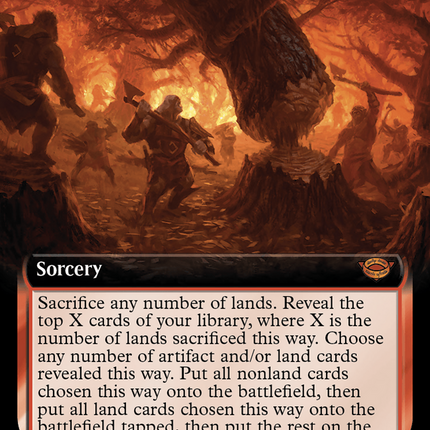 Hew the Entwood (Extended Art) [The Lord of the Rings: Tales of Middle-earth] Surge Foil