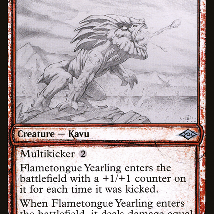 Flametongue Yearling (Showcase) [Modern Horizons 2]