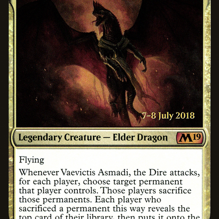 Vaevictis Asmadi, the Dire [Core Set 2019 Promos] Prerelease Foil