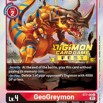 GeoGreymon [ST7-06] (Digimon Card Game Fest 2022) [Starter Deck: Gallantmon Promos]