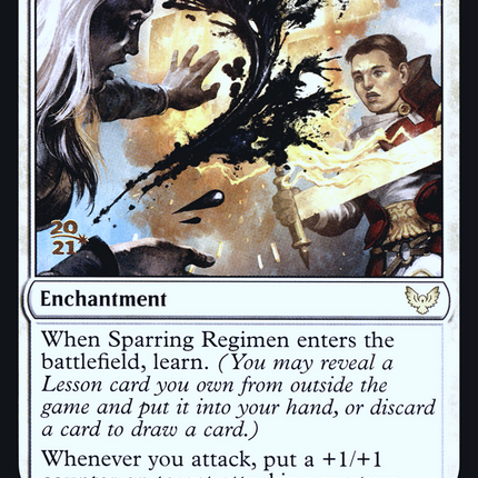 Sparring Regimen [Strixhaven: School of Mages Promos] Prerelease Foil