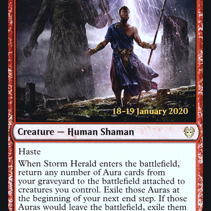 Storm Herald [Theros Beyond Death Promos] Prerelease Foil
