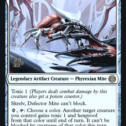 Skrelv, Defector Mite [Phyrexia: All Will Be One Promos] Prerelease Foil