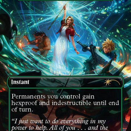 Heroic Intervention - Aerith's Curaga Magic  (Borderless) [Secret Lair Drop]