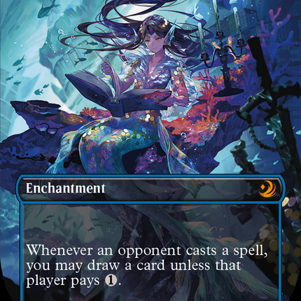 Rhystic Study (Borderless) [Wilds of Eldraine: Enchanting Tales]