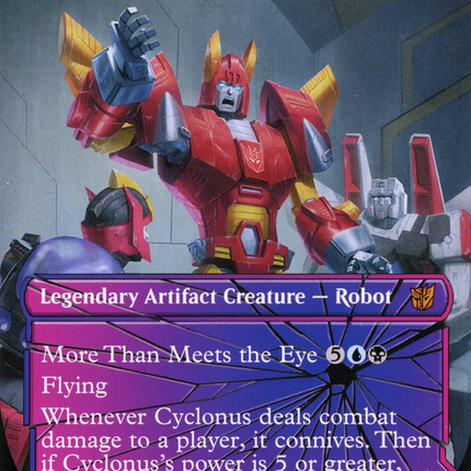 Cyclonus, the Saboteur // Cyclonus, Cybertronian Fighter (Borderless) [Transformers]