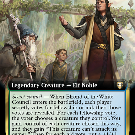 Elrond of the White Council (Extended Art) [Tales of Middle-earth Commander] Foil