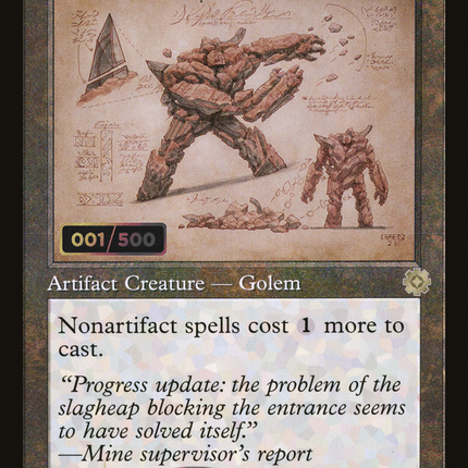 Lodestone Golem (Retro) [The Brothers' War Retro Artifacts] Serialized Foil