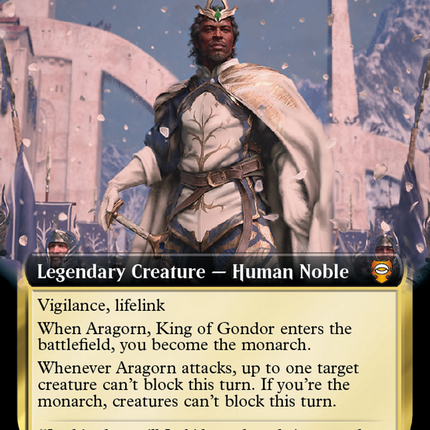Aragorn, King of Gondor (Extended Art) [Tales of Middle-earth Commander] Foil