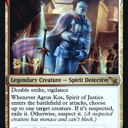 Agrus Kos, Spirit of Justice [Murders at Karlov Manor Promos] Prerelease Foil