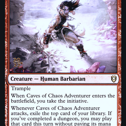 Caves of Chaos Adventurer [Battle for Baldur's Gate Promos] Prerelease Foil
