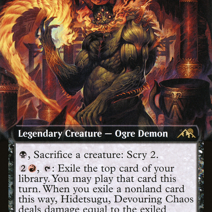 Hidetsugu, Devouring Chaos (Extended Art) [Kamigawa: Neon Dynasty]